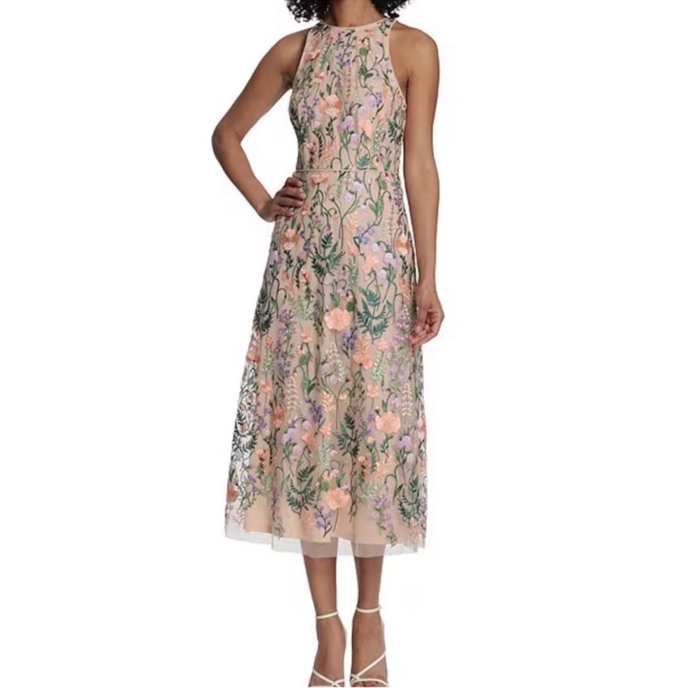 Maggy London Pastel Floral Midi Dress